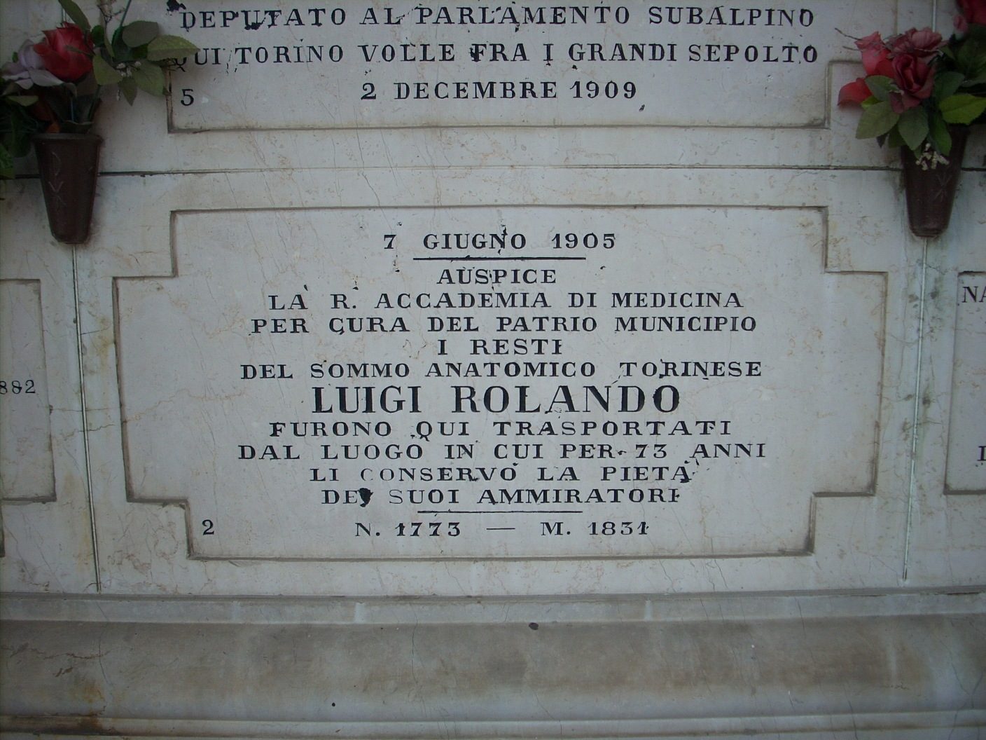 Luigi Rolando s tomb, Monumental Cemetery, Turin, Italy.JPG